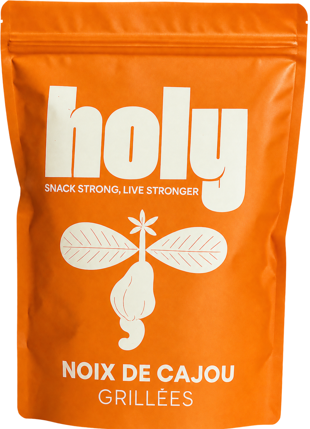 Paquet orange Holy de noix de cajou grillées